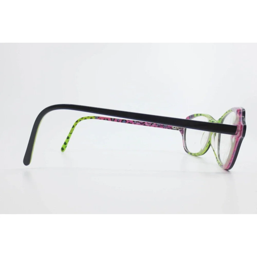 Lafont Issy & La Indiana Eyeglasses Black Pink Green Pattern 50-17-137 France
